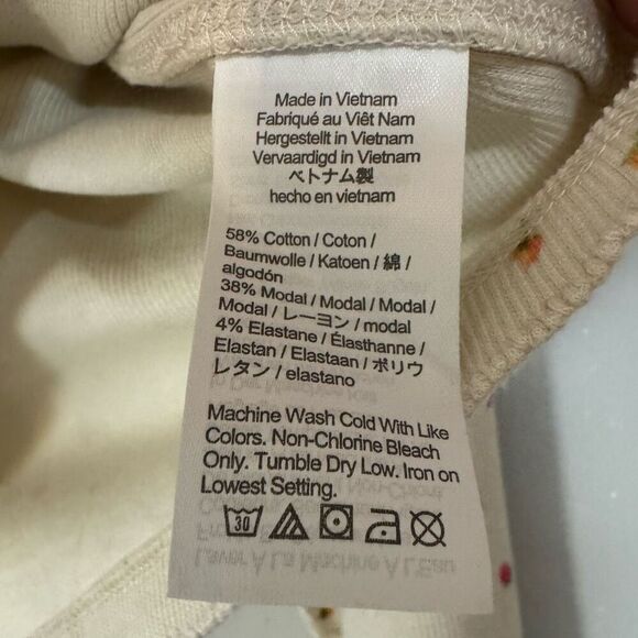 J. Crew Scoopneck Ribbed Cardigan Top Rosebud Print L - Picture 5 of 7